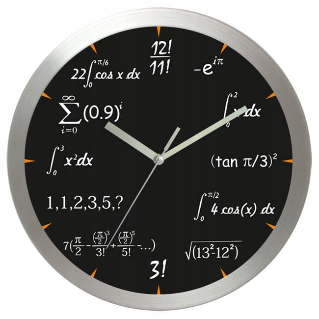 Hodiny - Hliník hodiny mathematics4 black / s.cichy