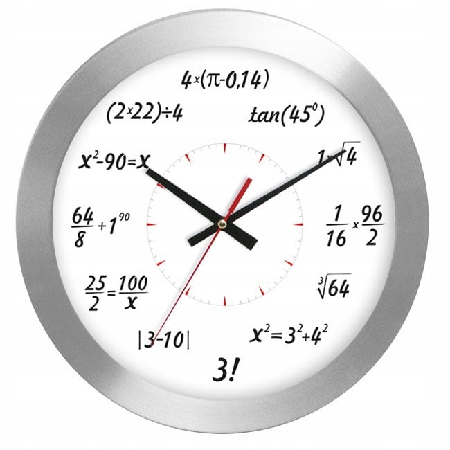 Hodiny - Hodiny matematyka7 hliníka svetlo / s.cichy