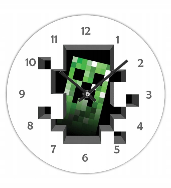 Hodiny - Nástenné hodiny pre deti 7 Happy Hour Minecraft
