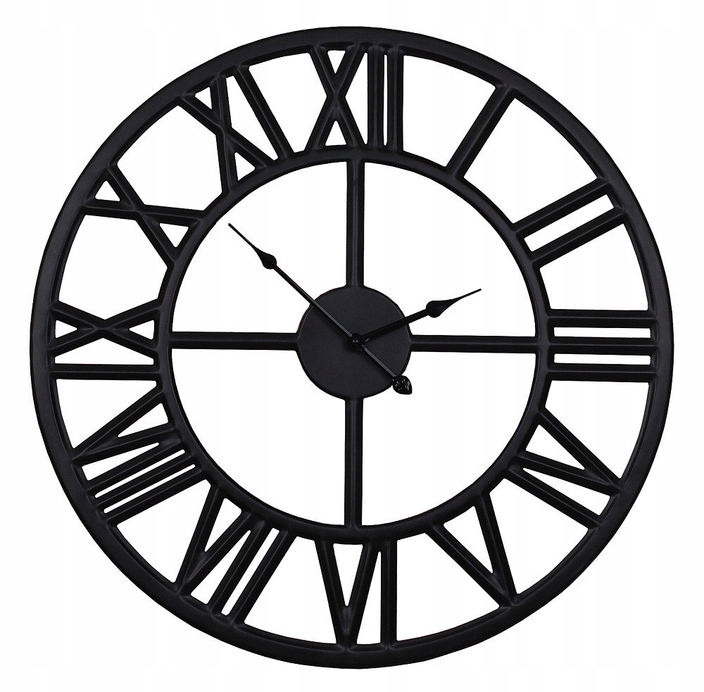 Hodiny - Hodiny loft lofowy black metal moderné retro