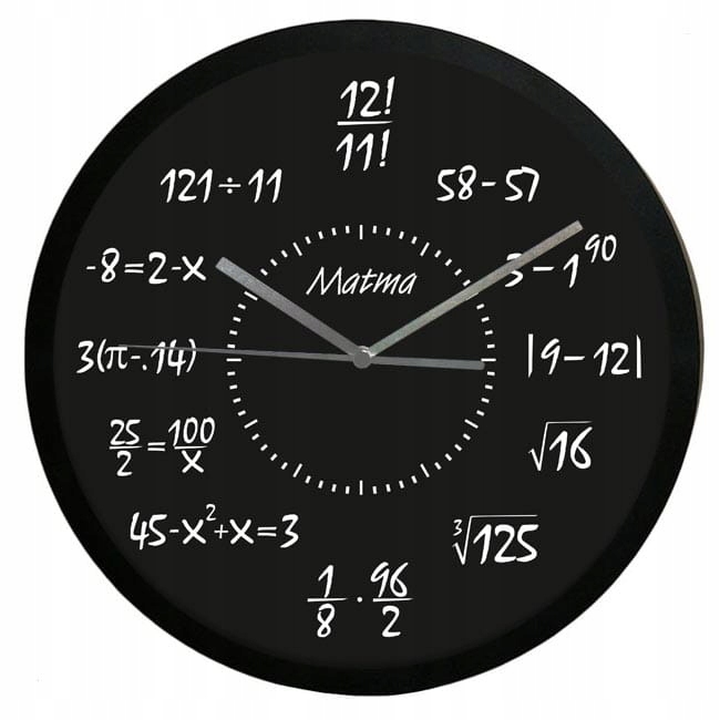 Hodiny - Mathematics hodiny # 11 black / tečúcou