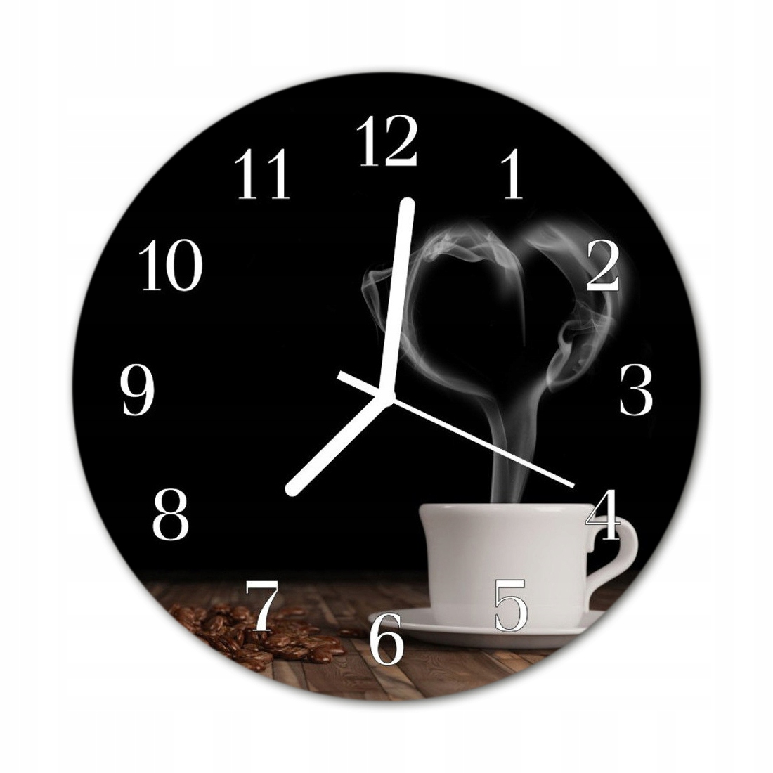Hodiny - Hodiny na sklenenú stenu Round Coffee Kitchen