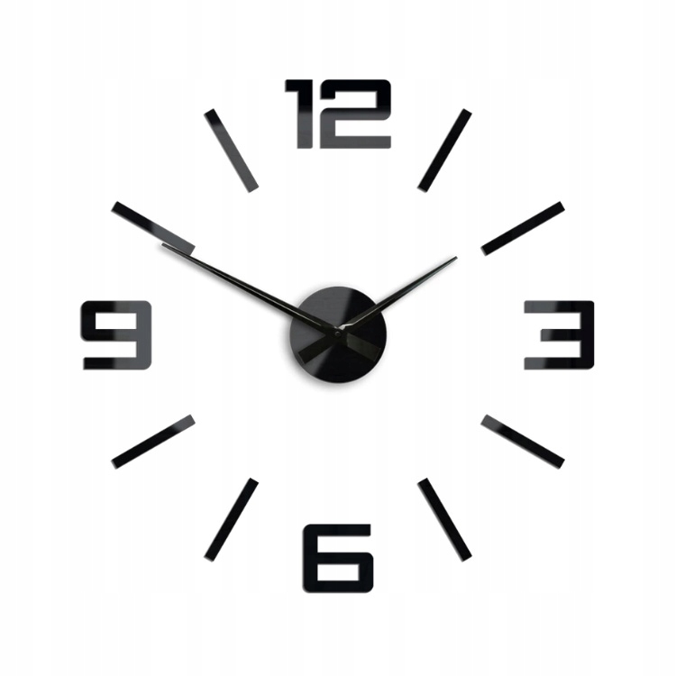 Hodiny - Nástenné hodiny Syntax čiernej lepkavé číslica tichý