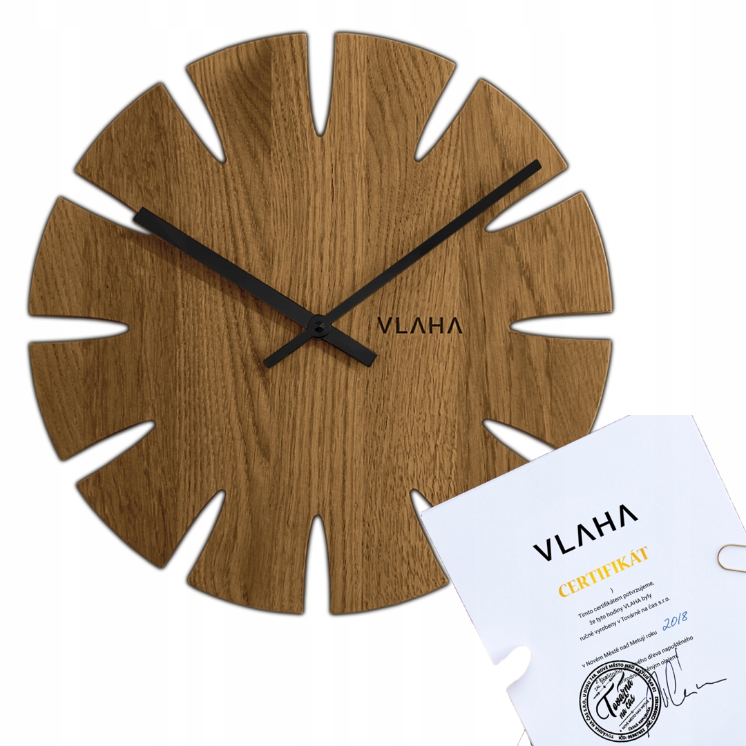 Hodiny - Nástenné hodiny drevené OAK premium cut fi 32