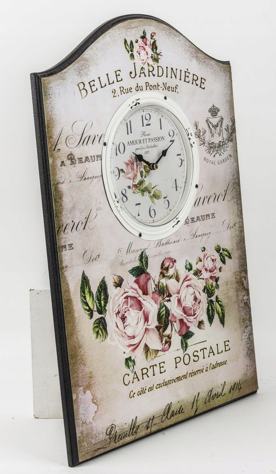 Hodiny - Retro Nástenné hodiny ROSES veľmi veľký 50 cm 93344