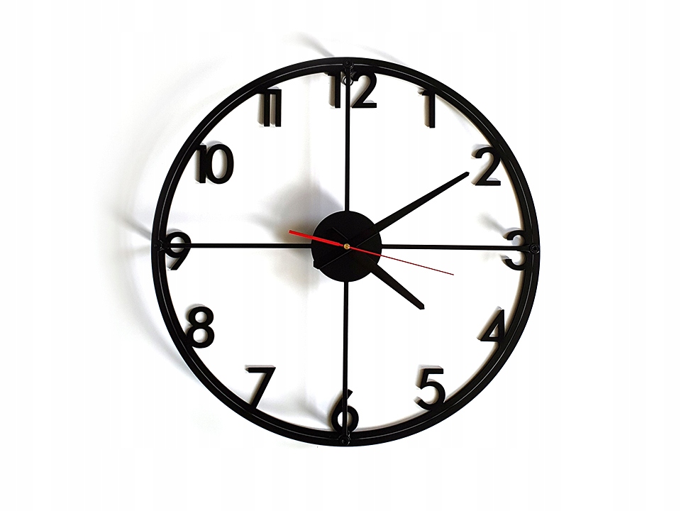 Hodiny - Nástenné hodiny / státie Mono číslice, veľká 46 cm čierna