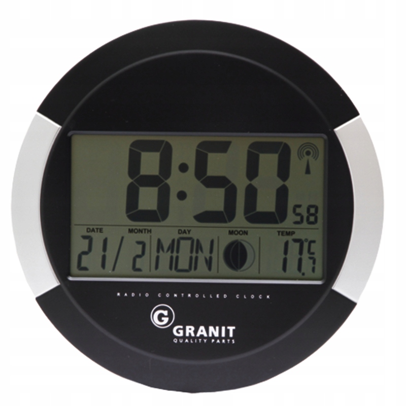 Hodiny - Nástenné hodiny s teplotou LCD 14700133 GRANIT