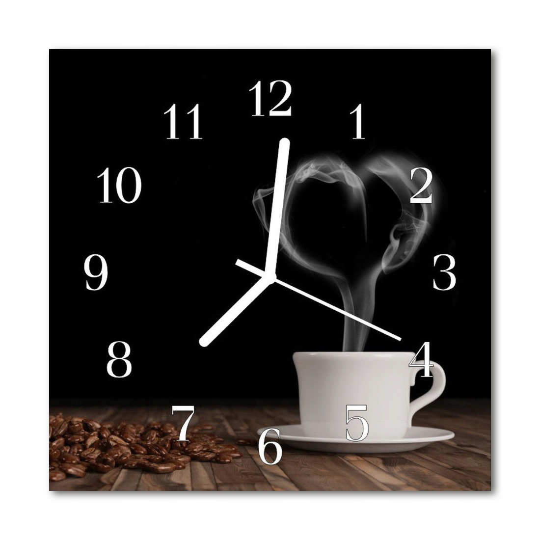 Hodiny - Wall sklo hodiny mlčia kuchyne coffee