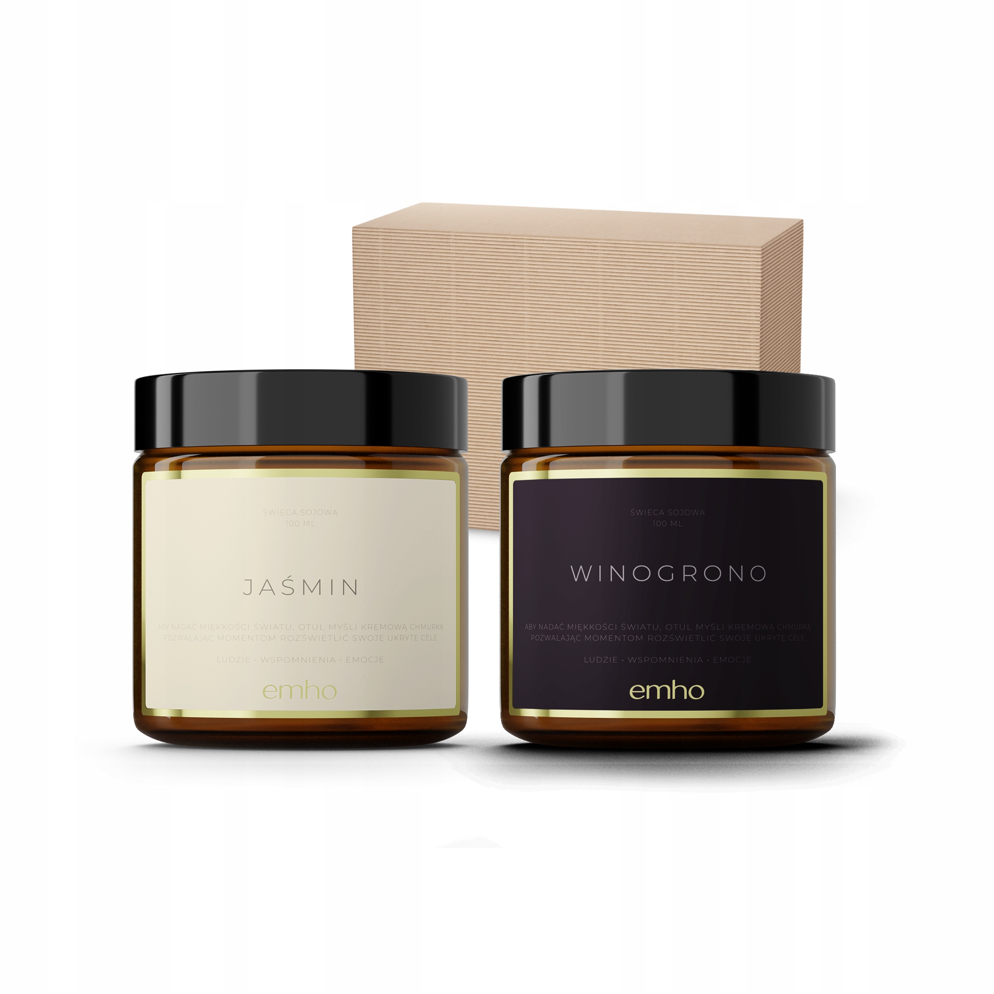Tradičná sójová sviečka Jasmine + Emho Grape