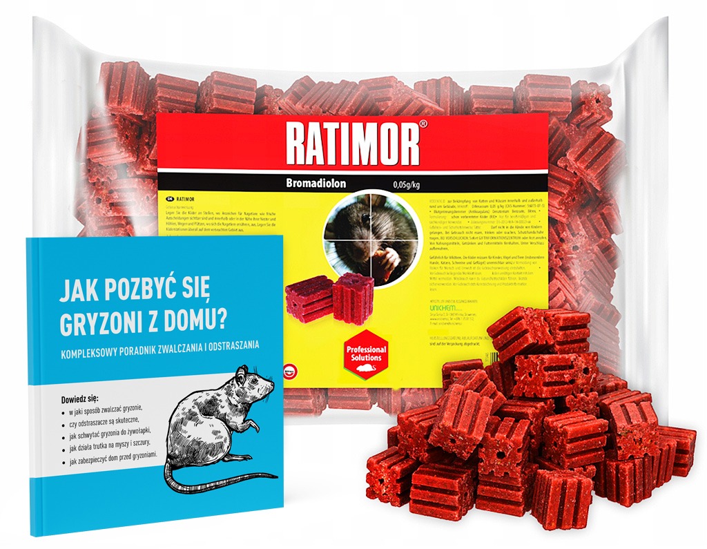 Otrava na myši - SILNÝ JED KOCKA RATIMOR NA MYŠI A POTKANY 3KG