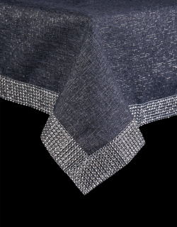 Behun na stol - Black Tread, Silver 85 x 85 cm