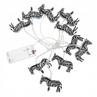 Lampáš, svietník - 1 Sada zvierat Zebra LED String Light Party