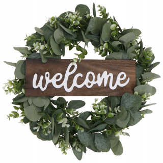 Veniec na dvere - 1ks Závesný veniec Decor Welcome Garland