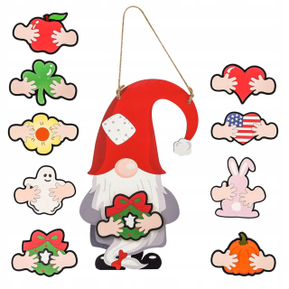 Číslo na dom - 1 Nastavte jesenný znak gnome Santa dverí