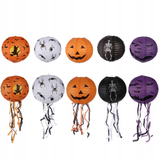 Lampáš, svietník - 10ks Halloween Skladací Lantern tekvice Paper