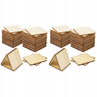 Podložka na stôl - 2ks Vorcool 50ks Wooden Cup Coaster Squ