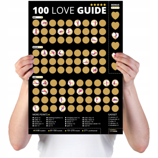 Gadget - 100 x KAMASUTRA SCRATCHEAD - LÁSKA POZERS PLAGÁT PRE PÁRY - 100 LOVE GUIDE