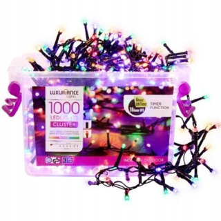 Vonkajšie vianočné osvetlenie - 1000 LED svetiel. Slávnostné osvetlenie 25 m mimo MC