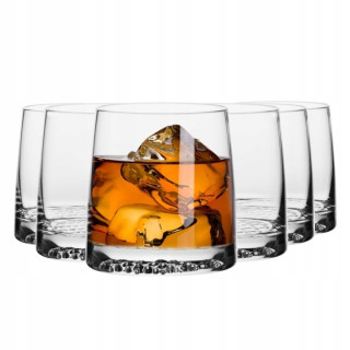 Sklenené poháre na whisky Krosno Fjord 370 ml, 6 ks