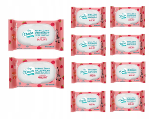 Toaletný papier - 10x zvlhčené oplachovanie papier Paper Dada Raspberry 60 ks