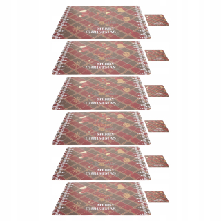 Podložka na stôl - 12 kusov kreatívne vianočné vzory Playmats Adora