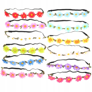 Veniec na dvere - 12 ks Daisy Headband Crown Girland Headdress
