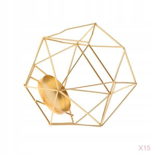 Lampáš, svietník - 15 Nordic Style 3D Geometric Candlestick