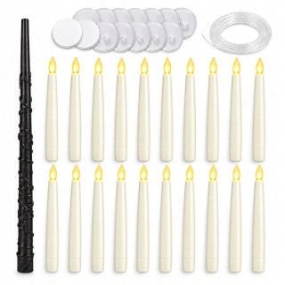 20 závesných LED sviečok s ovládačom v tvare prútika