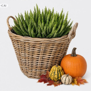 Dekoratívny prútený kôš s fóliou, priemer približne 39 cm