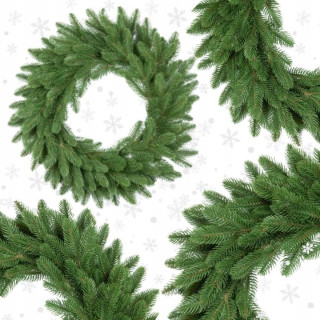 Vianočné vence Art-Trans Real Tree 60 cm, 2 kusy