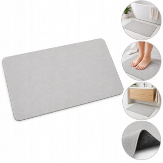 Sivá diatomitová kúpeľňová podložka AQUI Magic Mats 60 × 40 cm