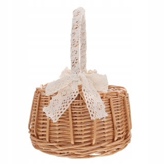Kôš, košík - 1 PC Rattan Woven Storage Basket Bride's Deco