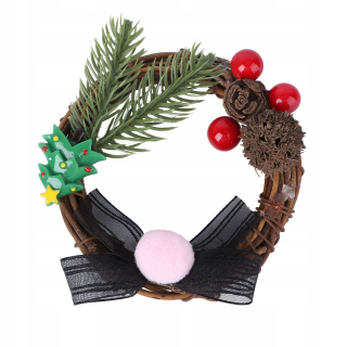 Veniec na dvere - 1ks Mini ratanový veniec Weaving Christmas