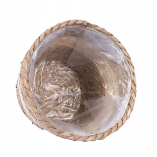 Kôš, košík - 1pc slamy tkaného kvetináča Indoor Planter Plant Baske
