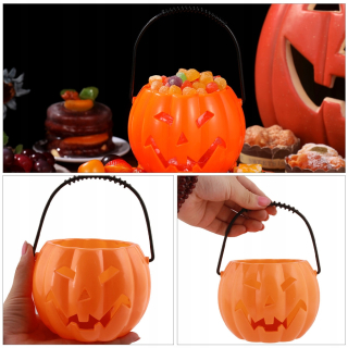 Lampáš, svietník - 2 ks Halloween handheld tekvica lampa so zvukom