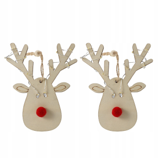 Lampáš, svietník - 2ks Creative Xmas LED Malé Wood Lamp