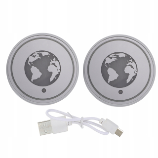 Podložka na stôl - 2ks USB Coaster Led podložka na čajové šálky