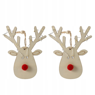Lampáš, svietník - 2 ks Krásne Deer malé LED vianočné svetlá String