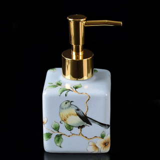 Dávkovač mydla - 200 ml-7x14cm čínsky maľovaný keramický dávkovač