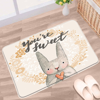 Kúpelňová predložka - 2035L Cartoon House Mats Anti -Slip Koberce łAZ