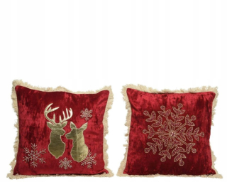 Vankúš - Sada vianočných dekoratívnych vianočných vankúšov elegantné