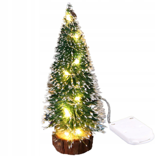 25 CM Mini vianočný stromček LED ŽLTÁ Umelá figúrka