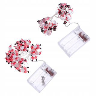 Lampáš, svietník - 2sets Lovely Santa Xmas LED String Light Xmas