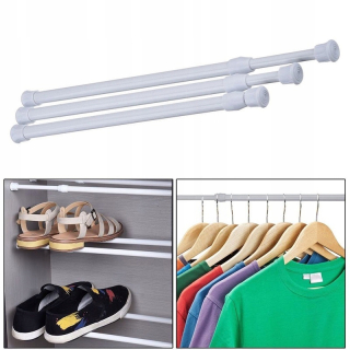 Sprchová tyč - 2x teleskopické tyče závesy 55-90 cm