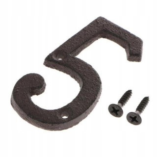 Číslo na dom - 2x železné dvere DIY 5