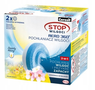 Pohlcovač vlhkosti - 2x absorbér vlhkosti ceresit aero 360