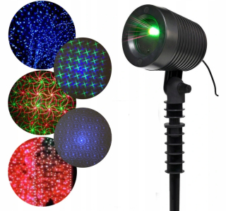 Laserový projektor Vianočný - 3 Colors laserový projektor IP65 modrý bod varu