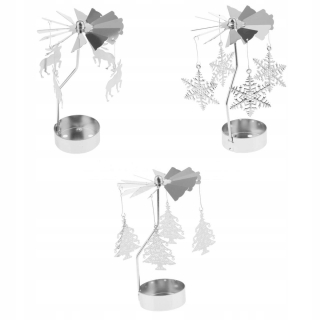 Svietník na stôl - 3 balenie svietniky Tealight Carume Rotary
