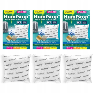 Pohlcovač vlhkosti - 3 x Výber sedanu Humistop Sedan