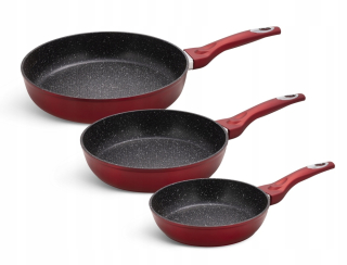 Panvica - 3 x mramor Pan nepriľnavým 28 24 20 cm 1729
